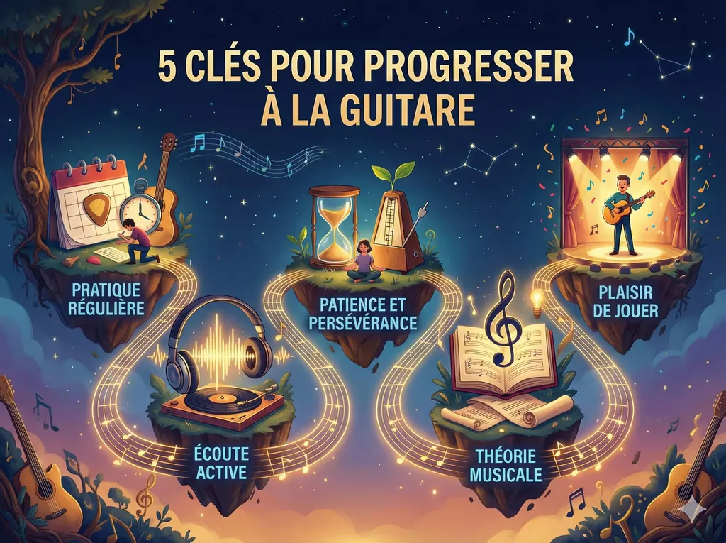 5 clés pour progresser à la guitare