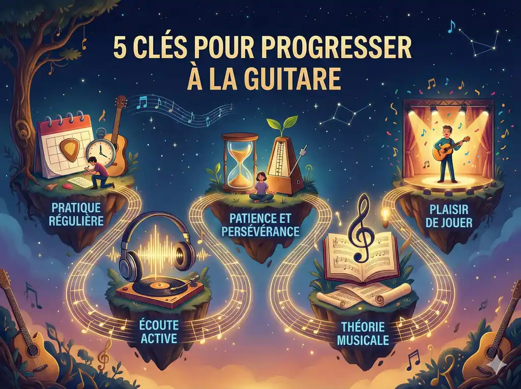 5 clés pour progresser à la guitare